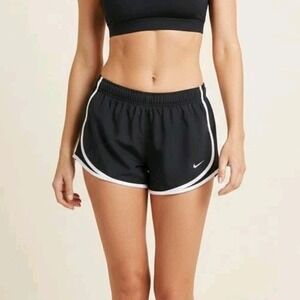 Nike Dri-FIT Black White Trim Running Shorts Women's Small S Gym Athletic